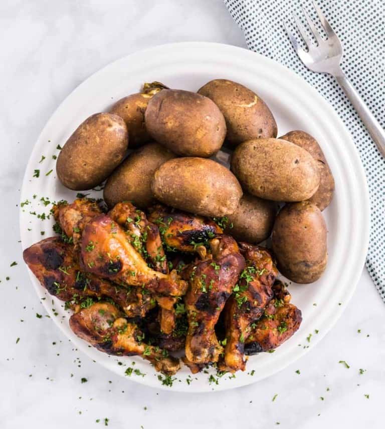 Slow Cooker Chicken Legs And Baked Potatoes Bless This Mess