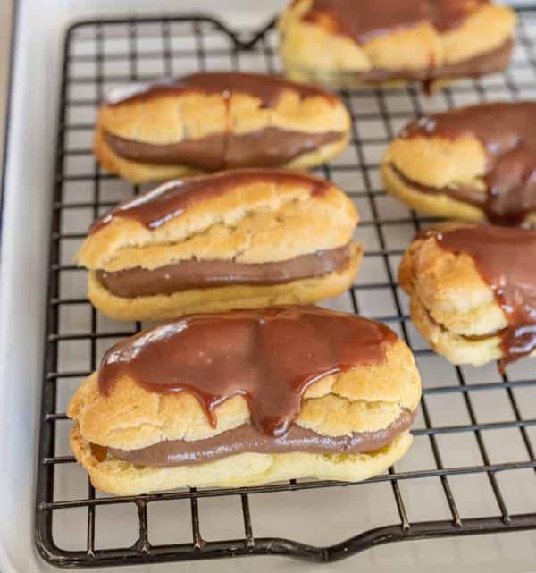 Homemade Chocolate Eclairs Recipe with Chocolate Custard