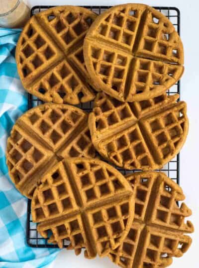 Whole Wheat Pumpkin Waffles Recipe | Healthy Homemade Waffles