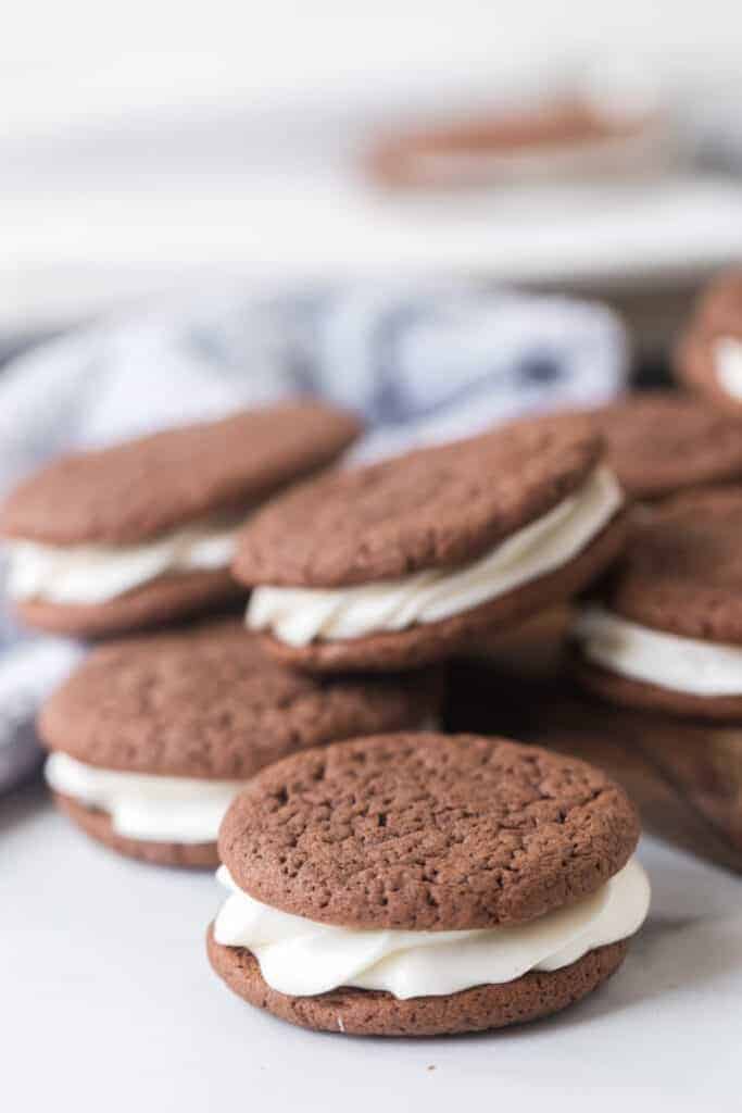 Homemade Soft Oreos from a cake mix - Bless This Mess