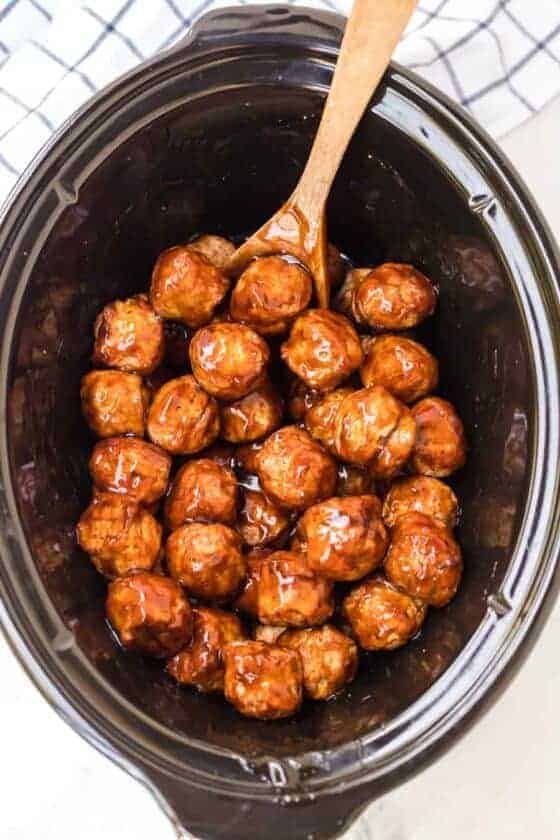 Crockpot Honey Teriyaki Meatballs — Bless this Mess