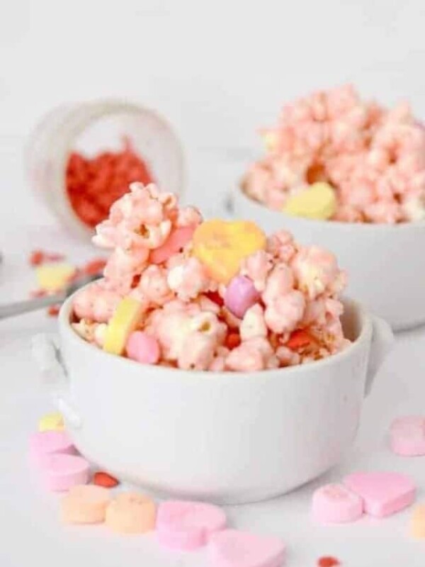 Pretty In Pink Valentine's Popcorn