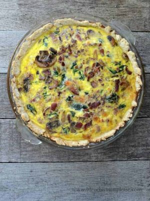 Crustless Spinach Quiche — Bless this Mess