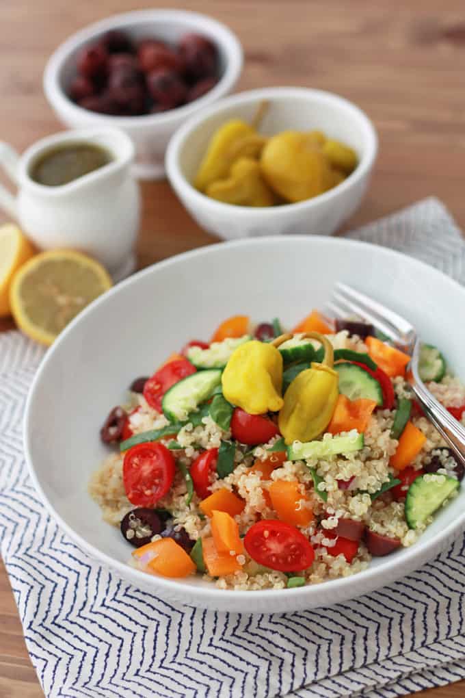 Think Greek Quinoa Salad — Bless this Mess