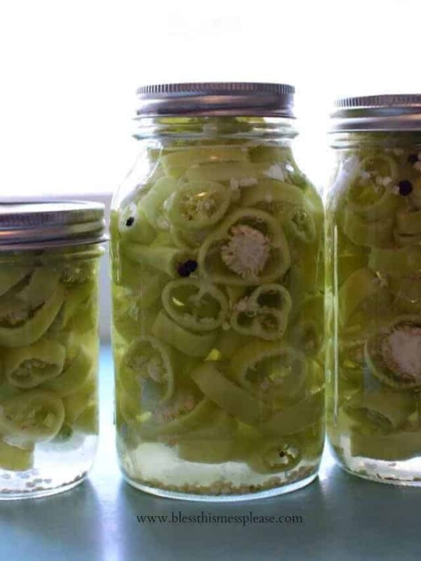 pickled banana peppers in mason jars