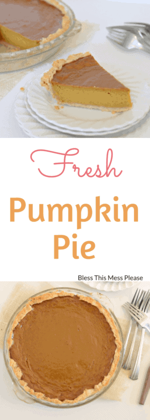 Pumpkin Pie from Fresh Pumpkin | A Homemade Thanksgiving Pie Recipe