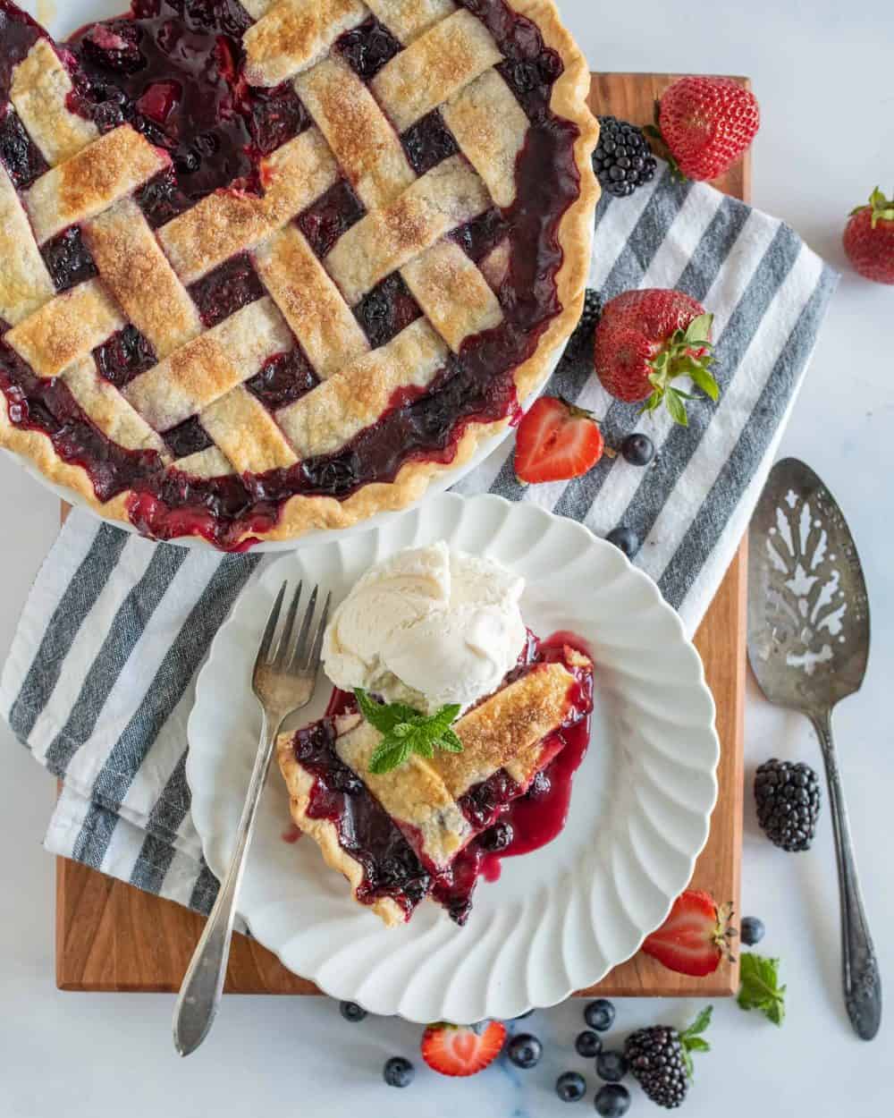 Mixed Berry Pie — with FRESH or FROZEN berries!