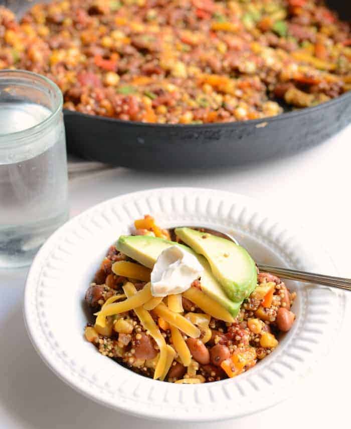 Healthy One Pot Quinoa Taco Casserole | Easy Vegan Dinner Recipe