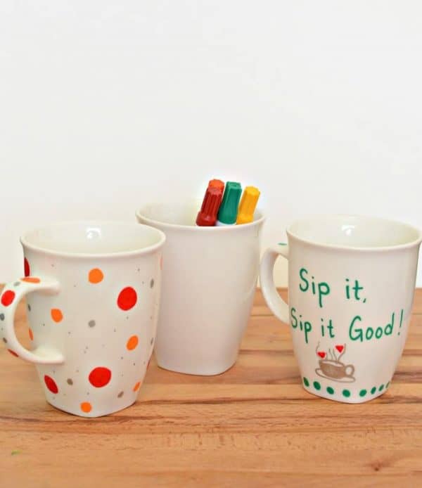 sharpie painted mugs