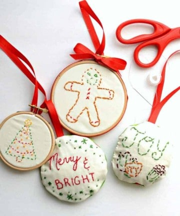 Simple Embroidered Ornaments — Bless this Mess