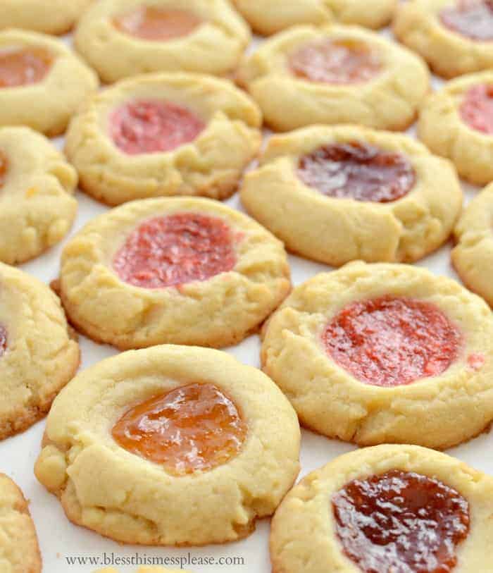 Easy Shortbread Jam Thumbprint Cookies Recipe Holiday Baking Ideas