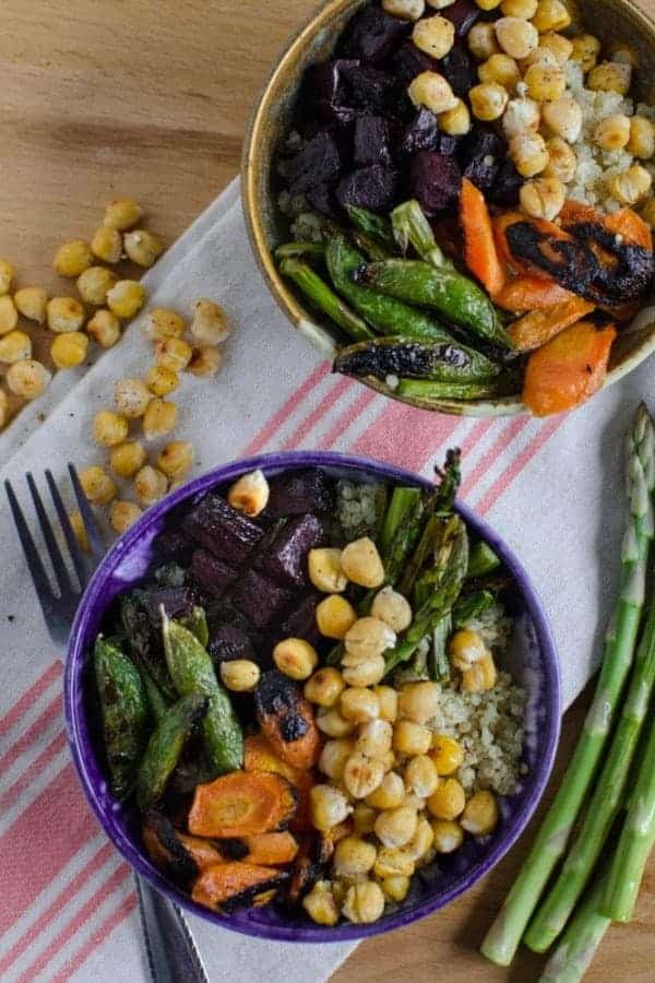 Roasted Chickpea and Vegetable Quinoa Bowls (Meatless/GF) — Bless this Mess
