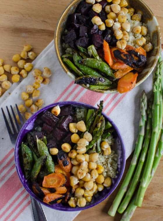 Roasted Chickpea and Vegetable Quinoa Bowls (Meatless/GF) — Bless this Mess