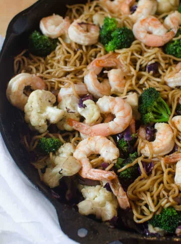 Shrimp Noodle Stir Fry — Bless This Mess