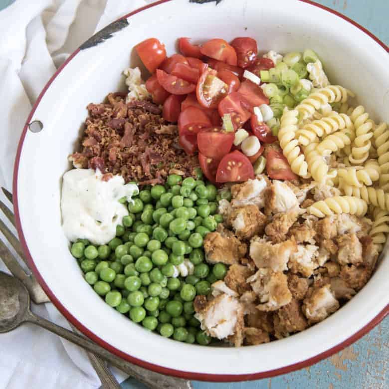 Chicken Bacon Ranch Pasta Salad — Bless this Mess