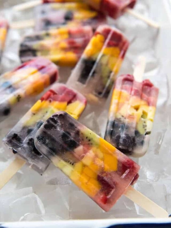 Easy Healthy Rainbow Popsicles