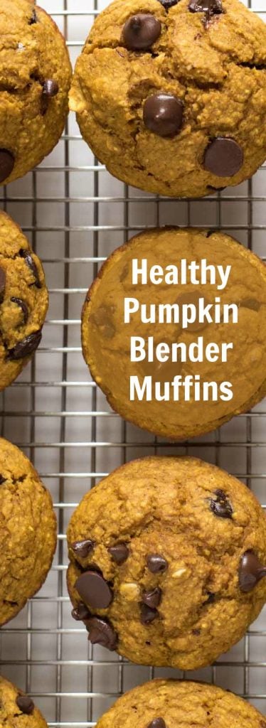 healthy pumpkin blender muffins.