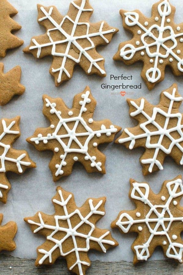 soft gingerbread shaped like snowflakes and decorated with white icing