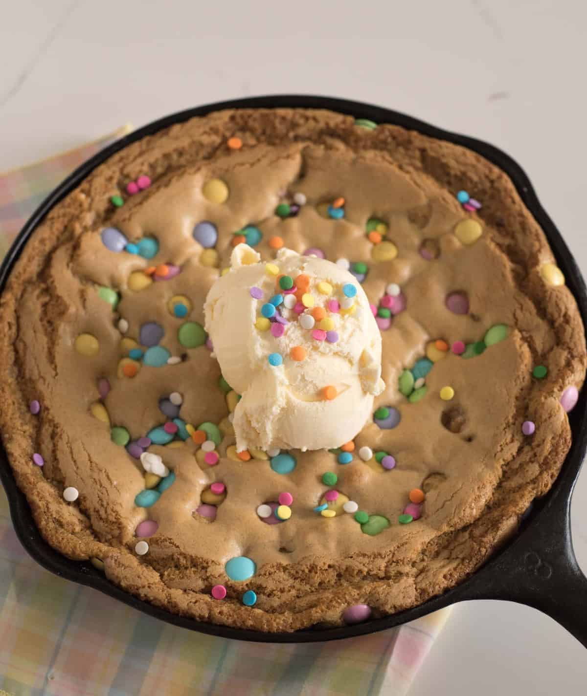 M&M's Skillet Cookie Recipe Easy Homemade Dessert