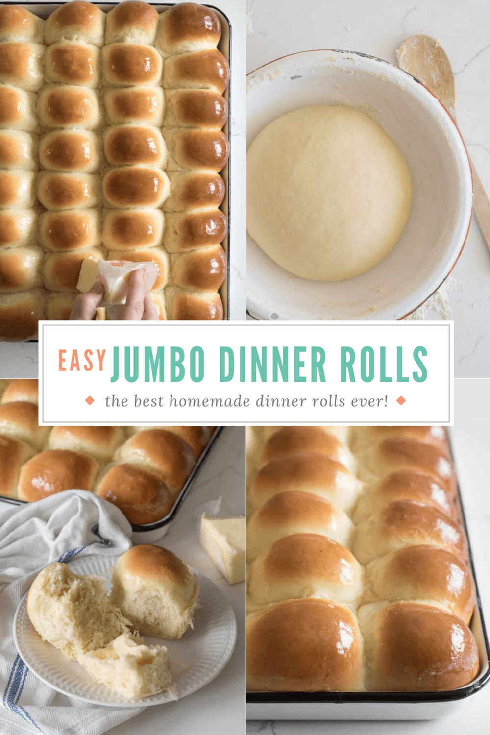 Easy Jumbo Dinner Rolls Recipe | The BEST Homemade Dinner Rolls