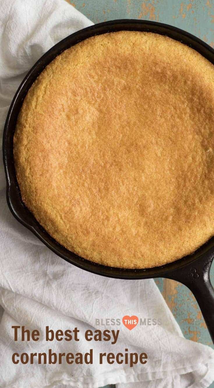 Easy Cornbread Recipe | Moist, Fluffy Homemade Cornbread