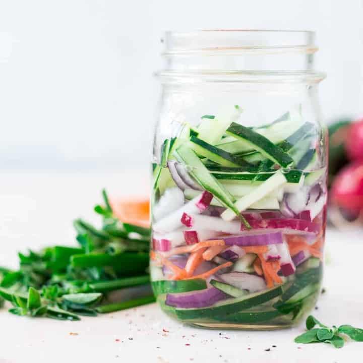 Quick Pickled Cucumbers And Onions | A Pickled Vegetable Side Recipe