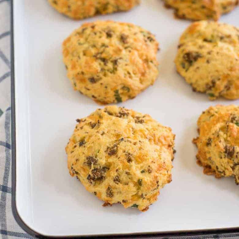 Sausage and Cheese Biscuits | A Simple Low Calorie Breakfast Recipe