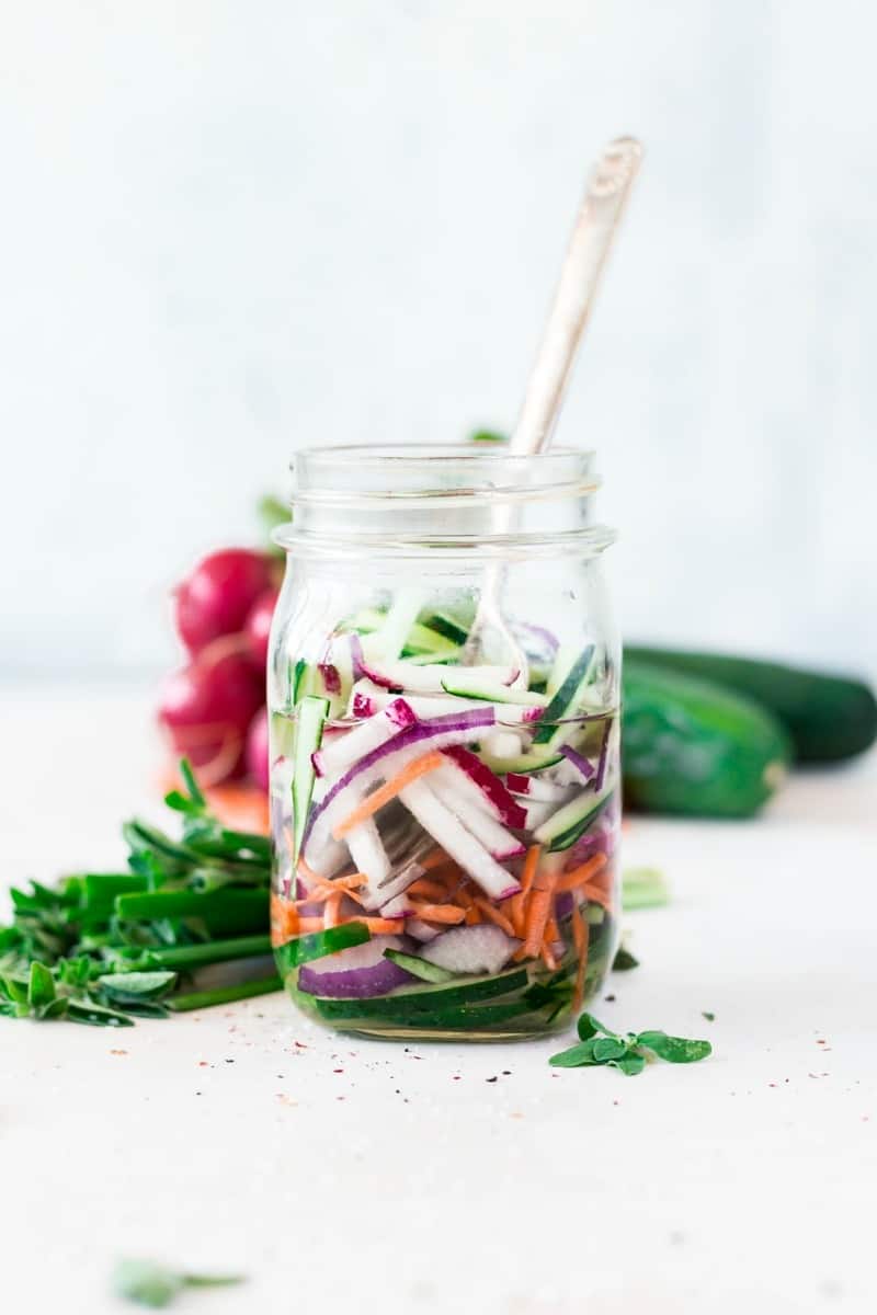 Quick Pickled Cucumbers And Onions | A Pickled Vegetable Side Recipe