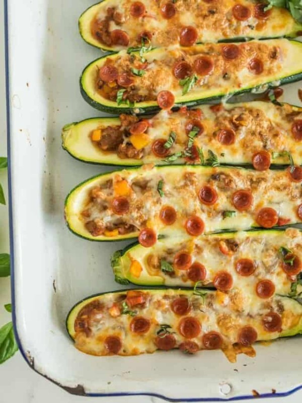 Image of pizza stuffed zucchini