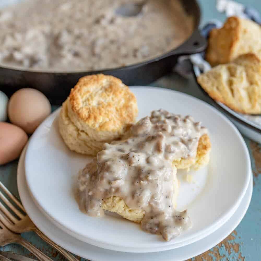 Best Homemade Biscuits & Sausage Gravy Recipe — Bless this Mess