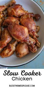 Simple Slow Cooker Chicken Legs - Bless This Mess