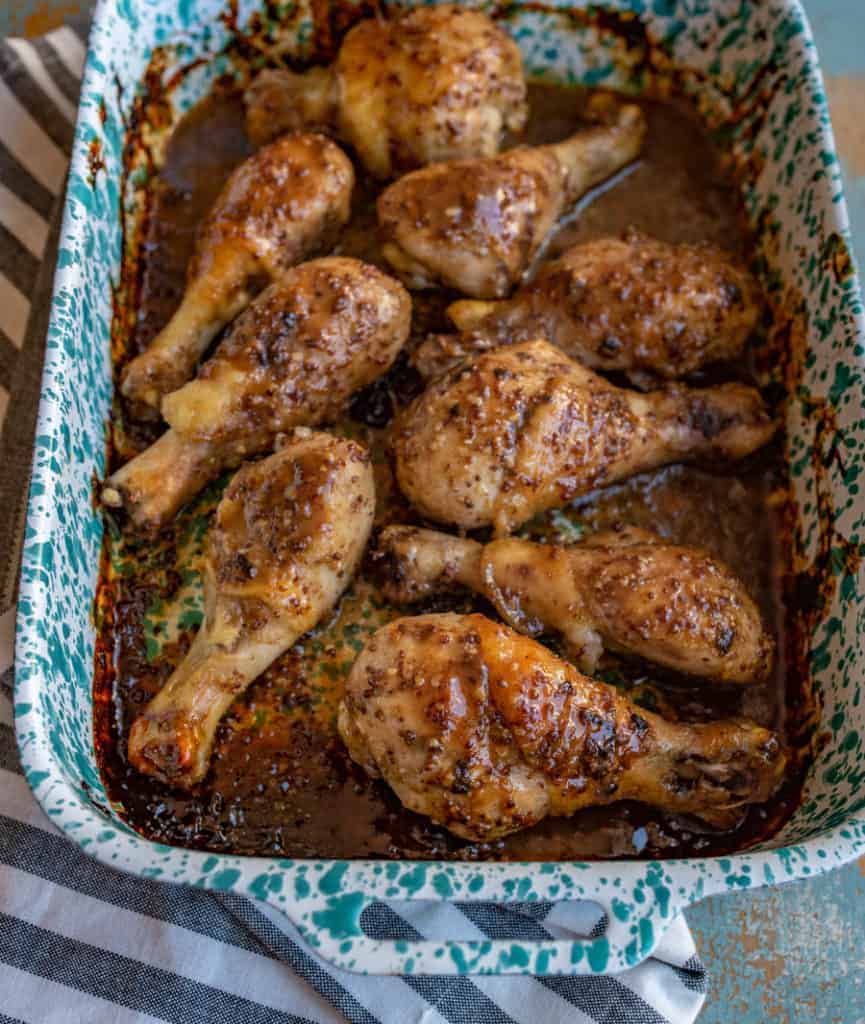 Honey Mustard Baked Chicken Legs | BEST Oven Baked Chicken Recipe