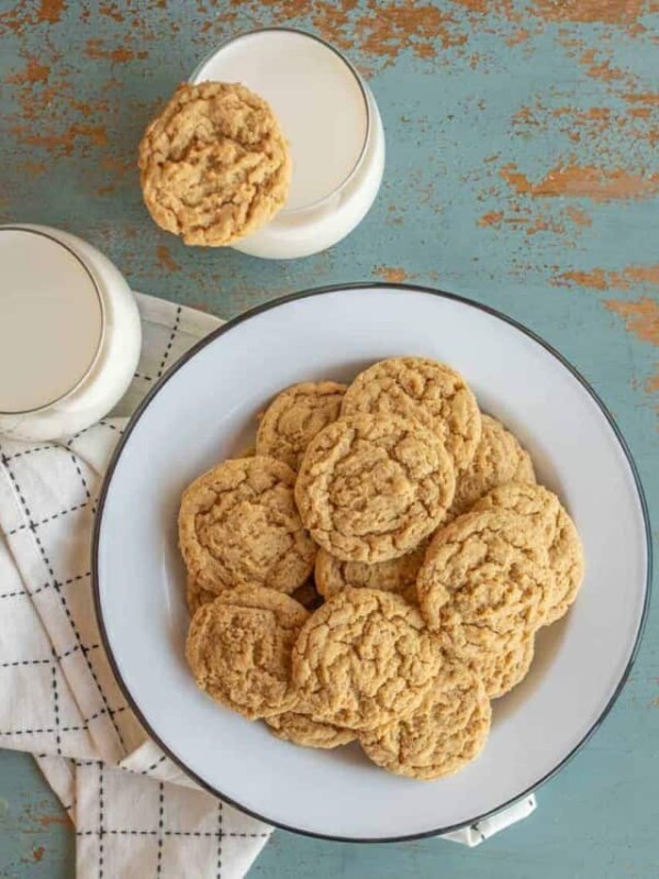 a plate of homemade oatmeal cookies