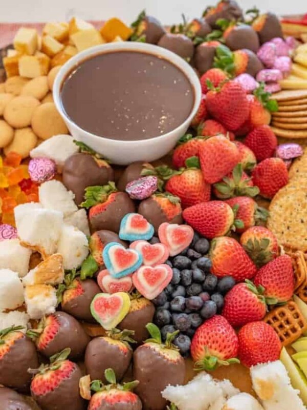 Valentine's Chocolate and Cheese Board