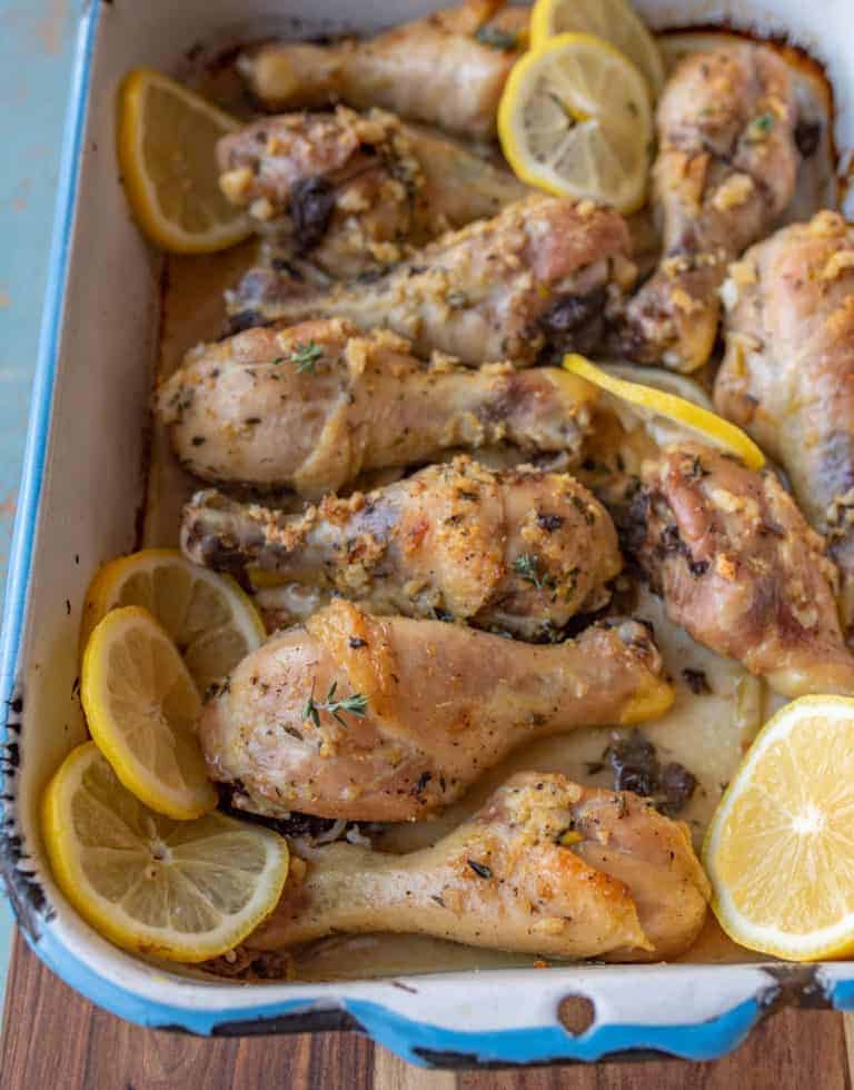 Lemon Garlic Baked Chicken Legs | An Oven-Baked Chicken Legs Recipe