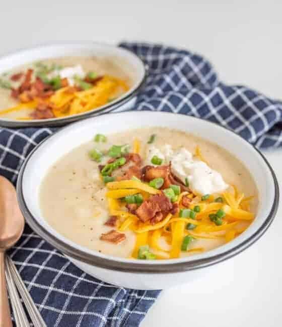 Instant Pot Loaded Baked Potato Soup — Bless this Mess