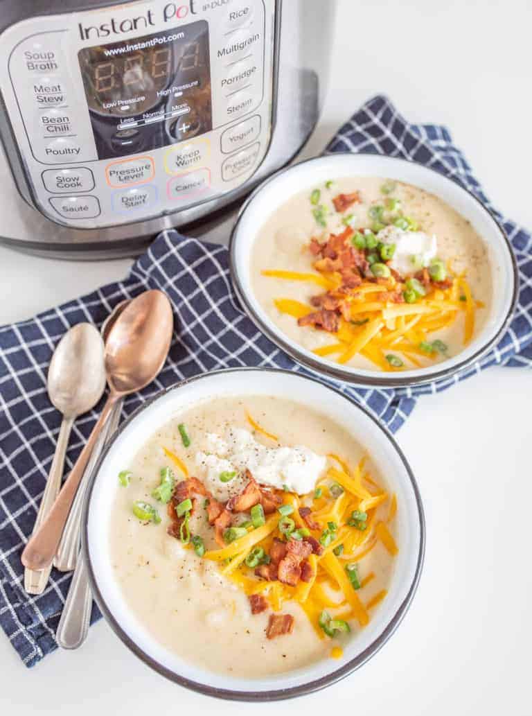 Instant Pot Loaded Baked Potato Soup — Bless this Mess