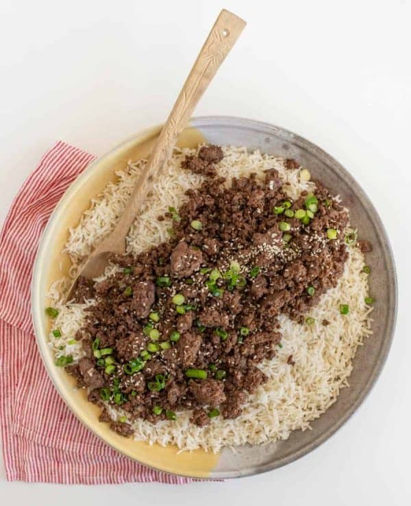 Easy Korean Ground Beef and Rice — Bless this Mess