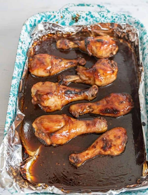 Sweet and Spicy Baked Chicken Legs — Bless this Mess