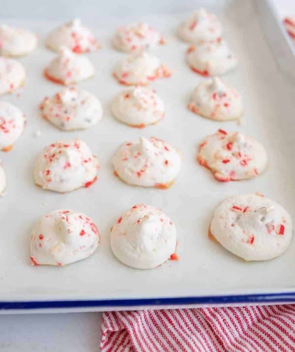 Candy Cane Meringue Cookies — Bless this Mess