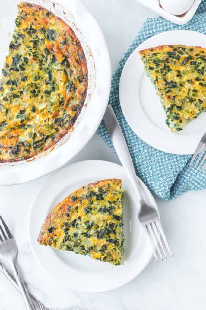 Crustless Spinach Quiche — Bless this Mess