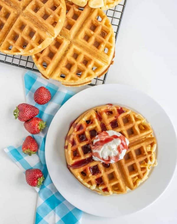 Extra Light and Fluffy Homemade Waffles | How To Make Fluffy Waffles