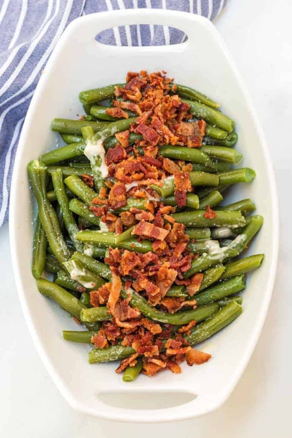 Green Beans with Butter and Bacon - Bless This Mess