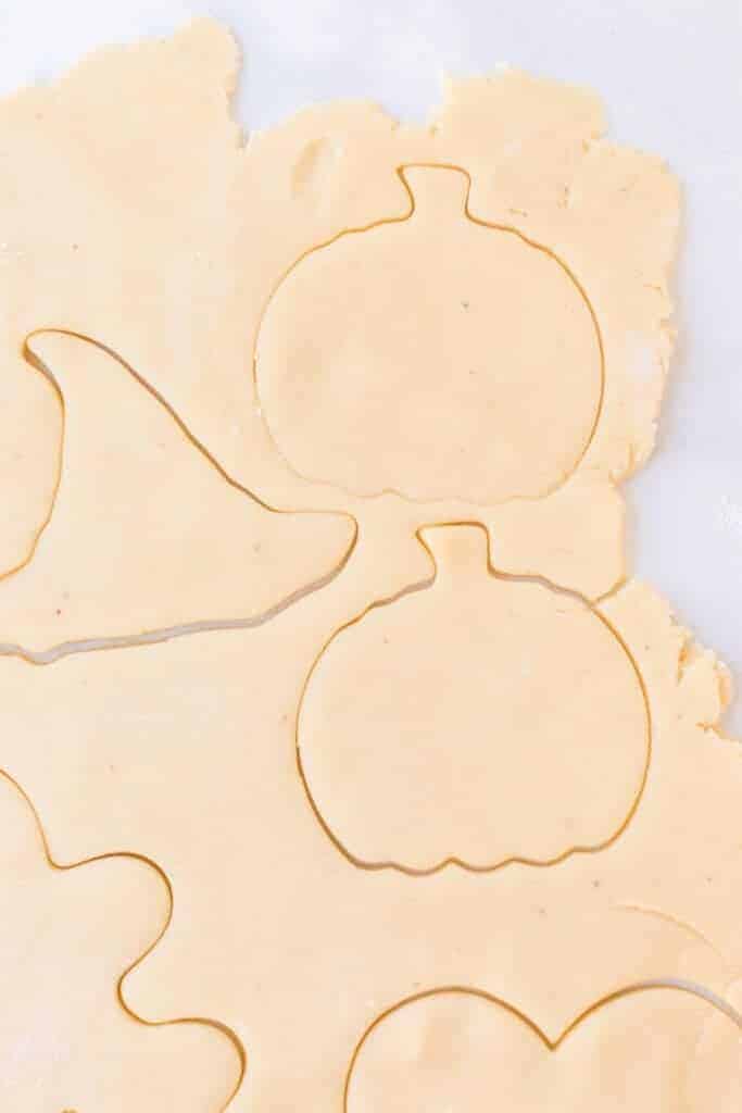 pumpkin and witch hat cookie cut outs