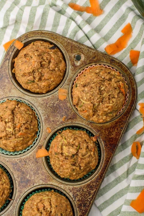 Healthy Carrot Cake Zucchini Muffins — Bless This Mess