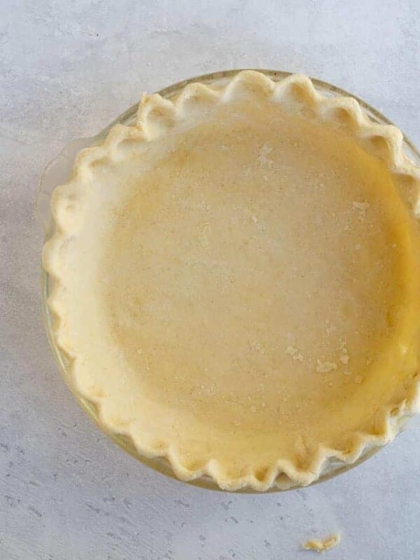 top view of all butter pie crust