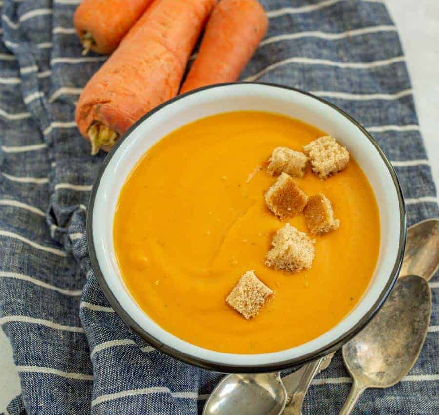 Carrot Ginger Soup (chilled or hot)
