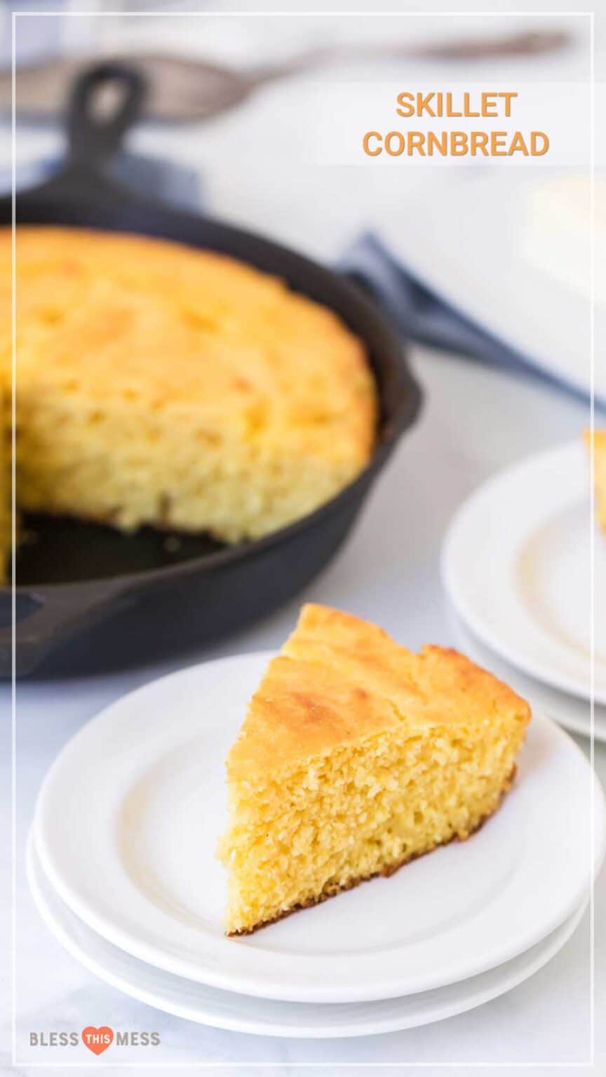 Old Fashioned Skillet Cornbread | Buttermilk Cornbread Recipe