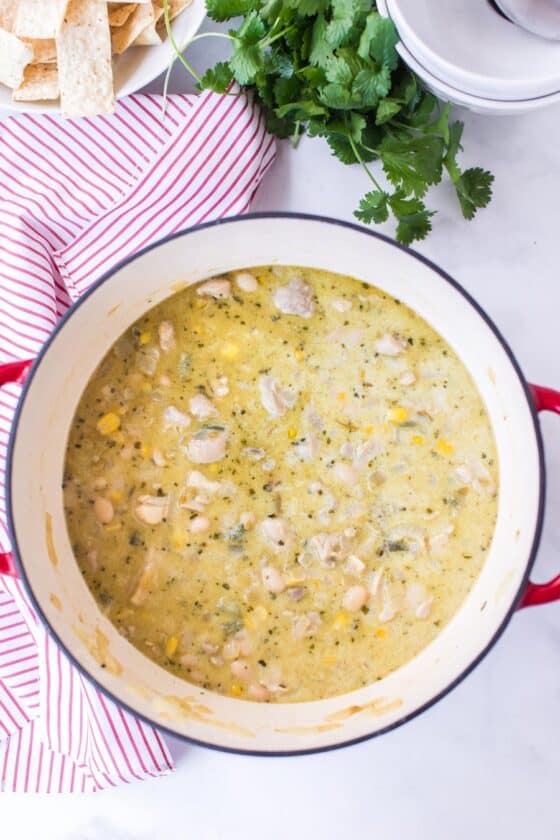 Creamy White Chicken Chili Recipe | Bless This Mess