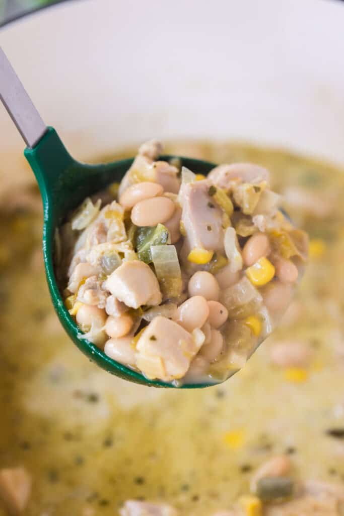 Creamy White Chicken Chili Recipe | Bless This Mess